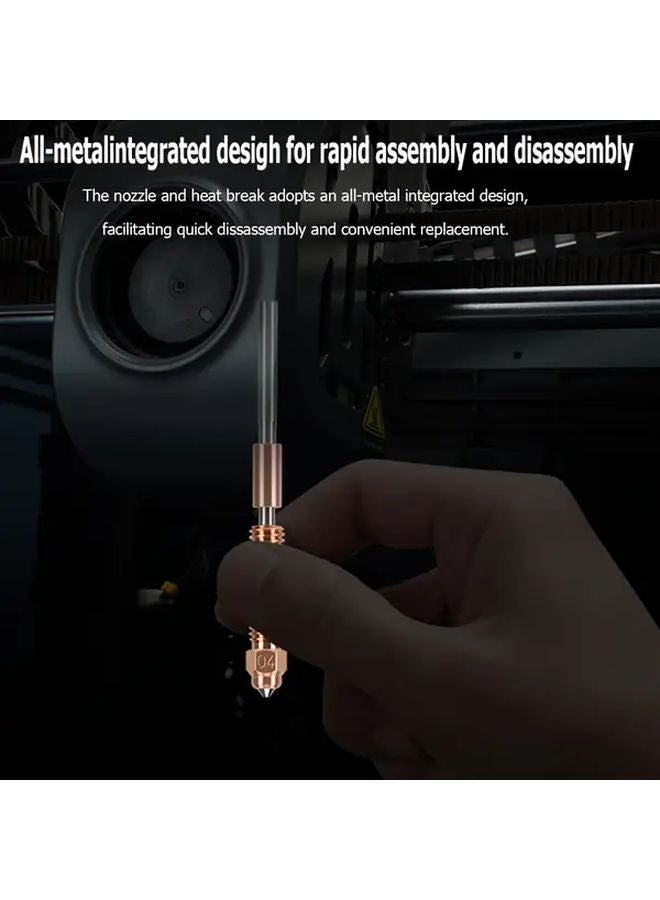 مجموعة فوهات التبديل السريع من الفولاذ المقوى 1.0 مم باللون الأسود لطابعات K1C Ender 3 V3 Ender V3 Plus ثلاثية الأبعاد - Image 4
